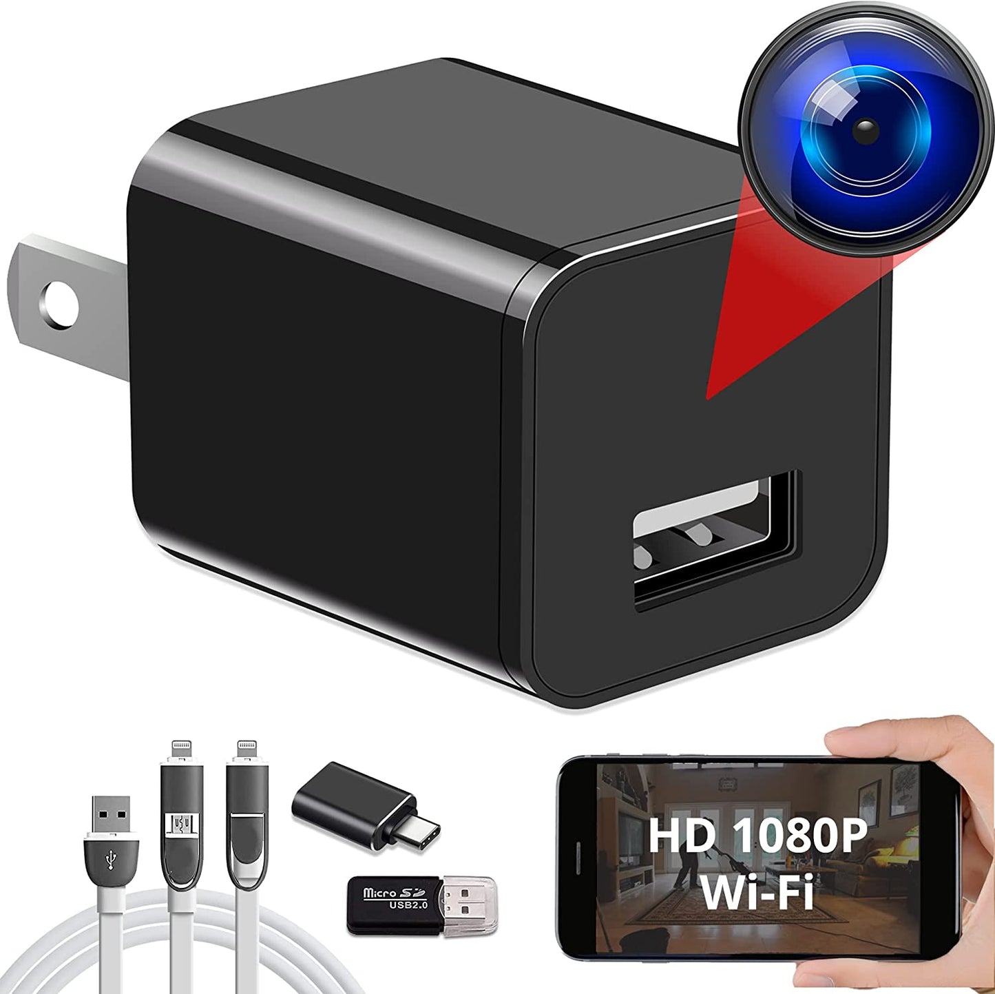 WiFi Security Camera with Free Remote View App iOS Android